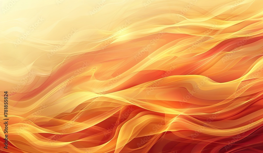 Obraz premium Vivid orange digital waves abstract background