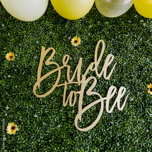 Bride Grass Sign Celebrate Marriage