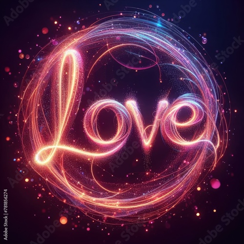 LOVE in light painting with Generative AI.