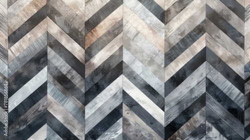 Neutral textured wood pattern in a classic chevron design,ai generated