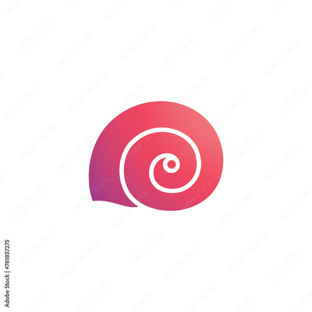 Snails logo vector  on white background