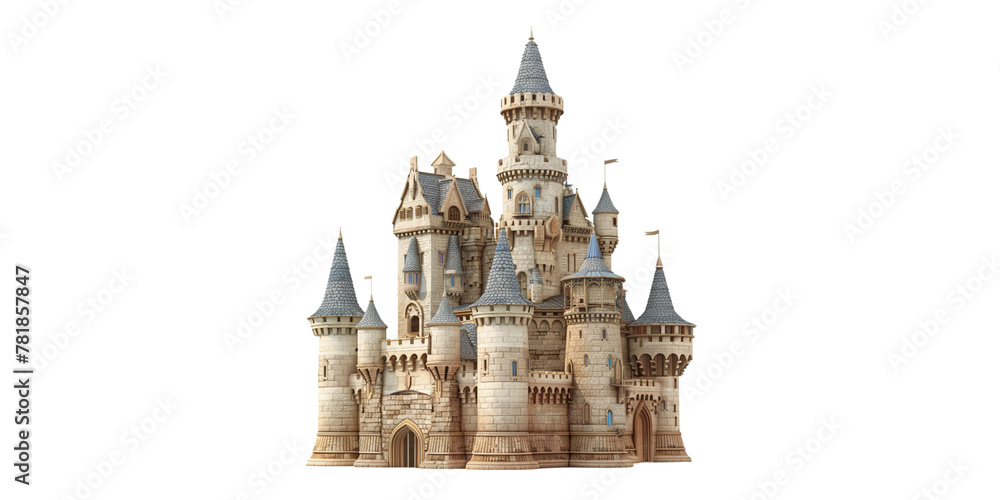 Obraz premium castle isolated on white background