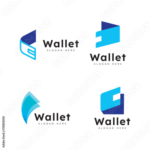 E wallet logo design vector design template