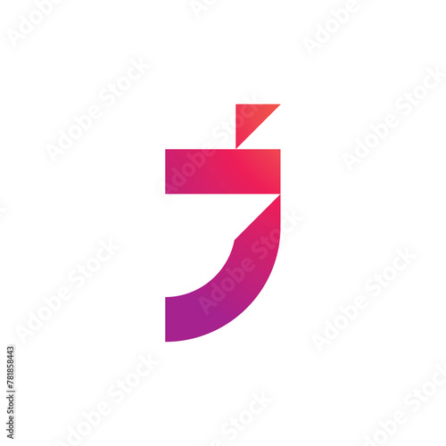 Letter J logo symbol design template elements
