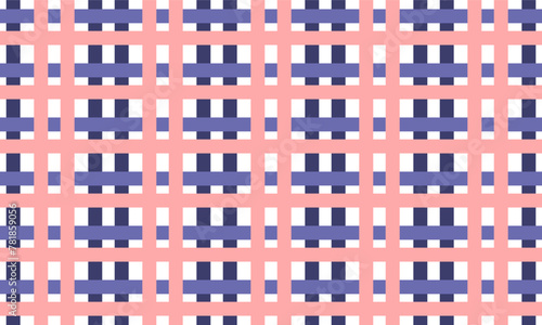 Pink blue and white checkered pattern, blue and pink plaid texture, light blue scot grid pattern, repeat seamless style, replete image design for fabric printing