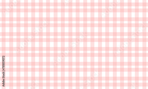 Pink and white checkered pattern, pink plaid texture, light pink scot grid pattern, repeat seamless style, replete image design for fabric printing