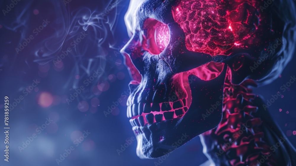 Fototapeta premium Bone cancer is when unusual cells grow out of control in your bone. It destroys normal bone tissue. It may start in your bone or spread there from other parts of your body called metastasis