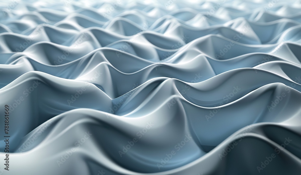 Serene blue satin waves background texture Serene blue satin waves background texture