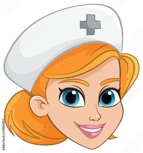 Vector illustration of a smiling nurse character © brgfx