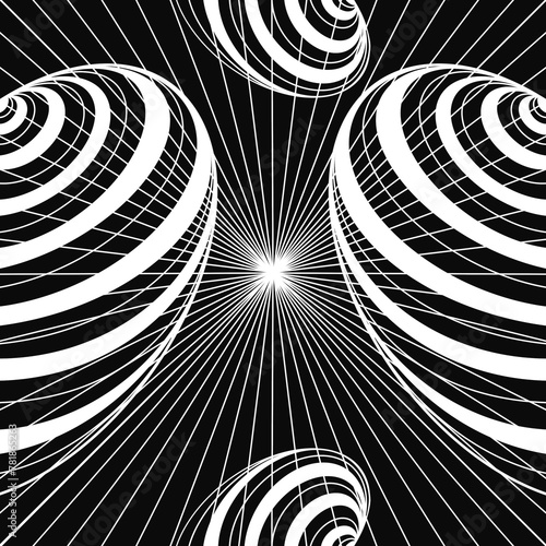 Abstract, doodle, abstract line doodle consisting of lines, soft curved lines forming a heart shape, art, white lines with a black background.