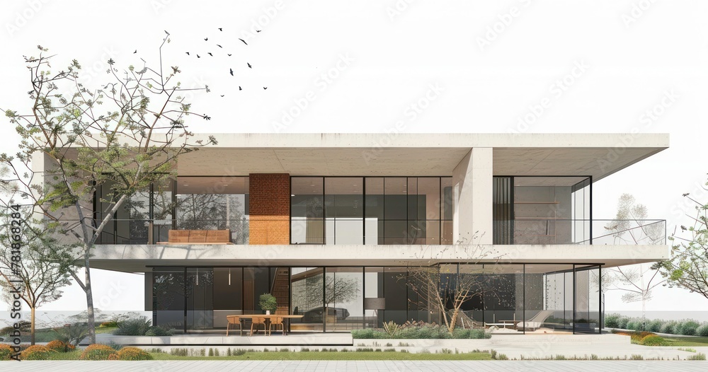 3d rendering of modern and minimalist house 3d rendering of modern and minimalist house