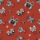 Mystic Seamless Pattern. Design for fabric, textiles, wallpaper, packaging.