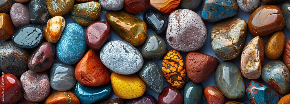 Vibrant Palette A Collection of Colorful Rocks Generative AI Vibrant Palette A Collection of Colorful Rocks Generative AI