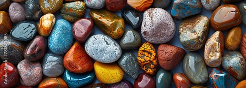 Vibrant Palette A Collection of Colorful Rocks Generative AI © Bipul Kumar