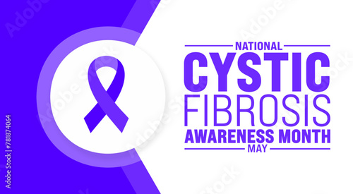 May is Cystic Fibrosis Awareness Month background template. Holiday concept. use to background, banner, placard, card, and poster design template with text inscription and standard color. vector
