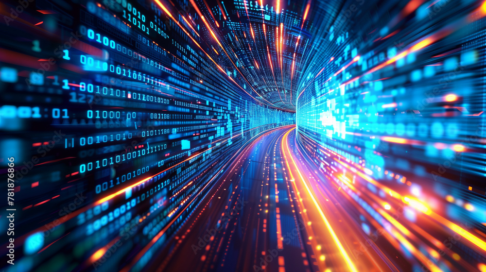 Super fast high speed global data transfer and connection, digital cyber tech motion. abstract technology background Super fast high speed global data transfer and connection, digital cyber tech motion. abstract technology background