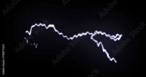 Line elements with glow effect. 