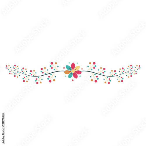 flower divider flower wreath flower Autumn branch ornament floral divider