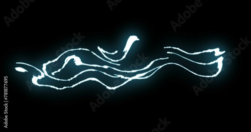 Line elements with glow effect. 