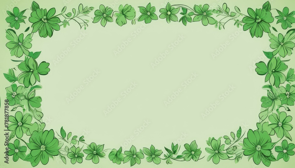 Immerse in nature's embrace with our green floral frame illustration. A canvas for your text or photo, bringing the freshness of the outdoors Immerse in nature's embrace with our green floral frame illustration. A canvas for your text or photo, bringing the freshness of the outdoors