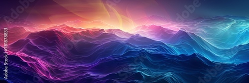 Vibrant Horizon A Digital Artwork Generative AI