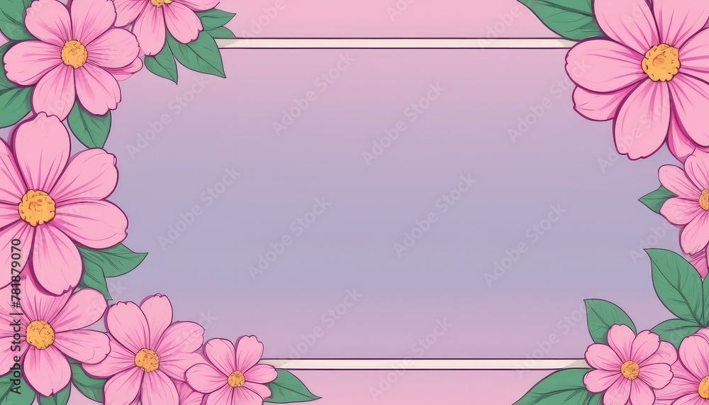 Embrace elegance with our hand-drawn pink floral frame illustration. A blank canvas awaits your text or photo Embrace elegance with our hand-drawn pink floral frame illustration. A blank canvas awaits your text or photo