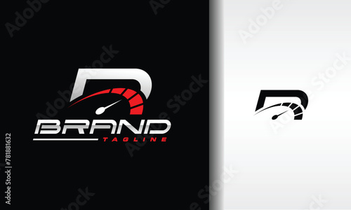 letter D speedometer logo