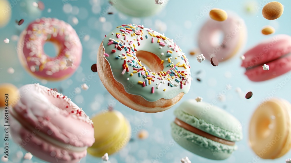 Colorful Confectionery A Delightful Display of Donuts and Pastries Generative AI Colorful Confectionery A Delightful Display of Donuts and Pastries Generative AI