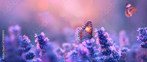 A Butterfly's Journey Through a Field of Lavender Generative AI © Bipul Kumar