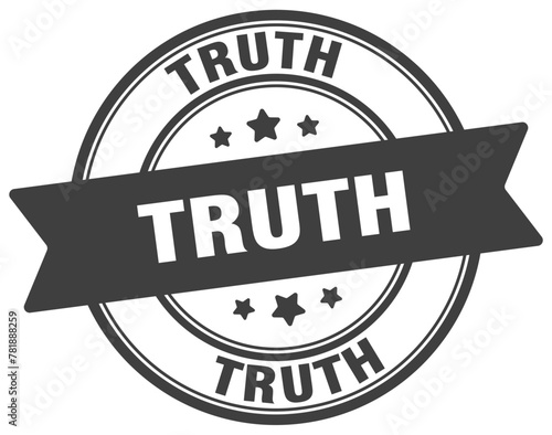 truth stamp. truth label on transparent background. round sign