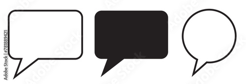 comment icon speech bubble symbol Chat message icons - talk message Bubble chat icon.  chat logo template photo