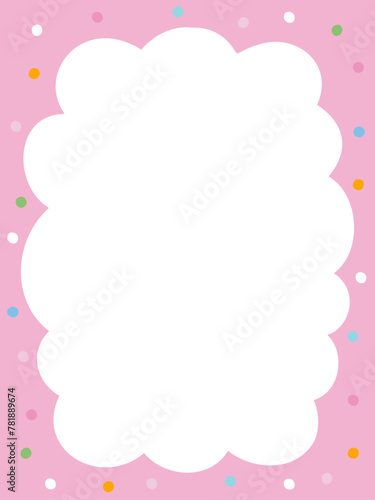 Bubble frame border illustration for party