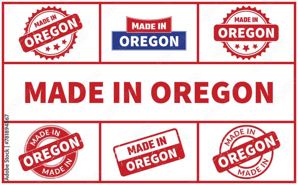 Made In Oregon Rubber Stamp Set Made In Oregon Rubber Stamp Set