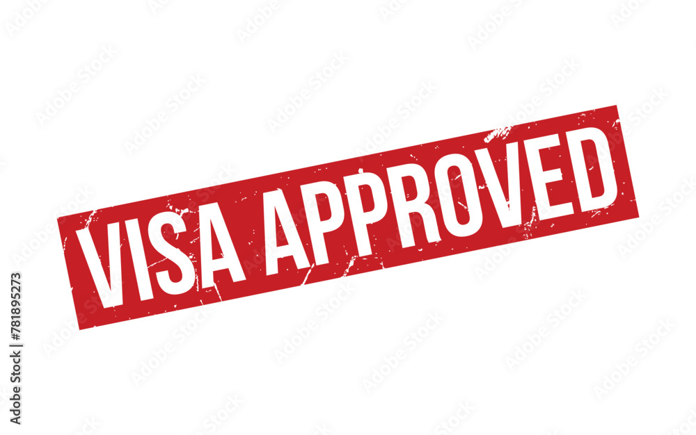 Fototapeta premium Visa Approved Rubber Stamp Seal Vector