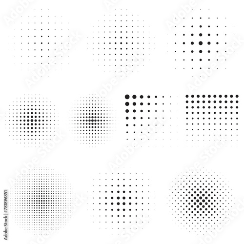 Halftone Dotted Set