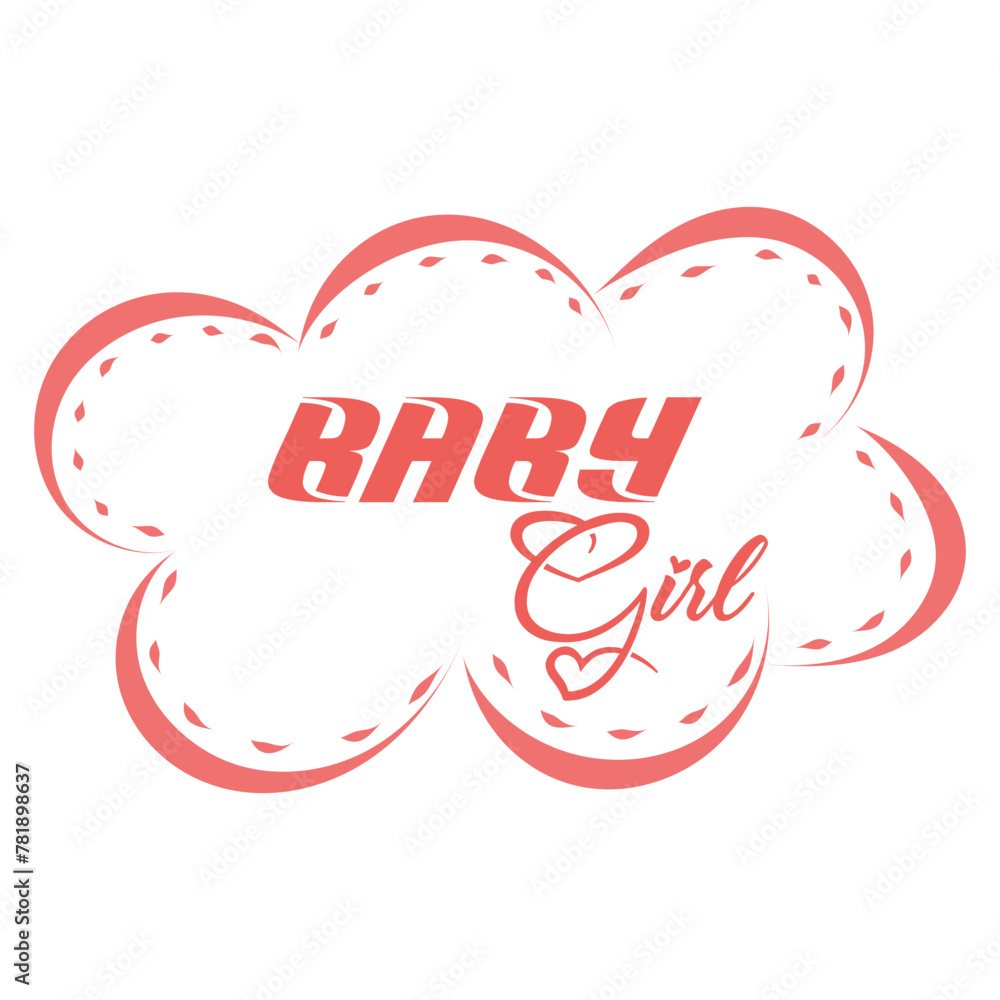 Baby shower sticker design for print or use as poster, card, flyer or T Shirt Baby shower sticker design for print or use as poster, card, flyer or T Shirt