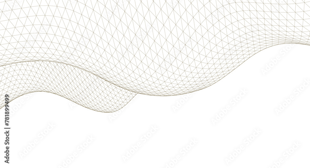 Fototapeta premium abstract geometric surface wave 3d 
