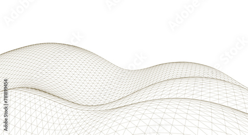 abstract geometric surface wave 3d 