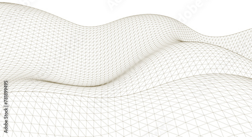 abstract geometric surface wave 3d	
