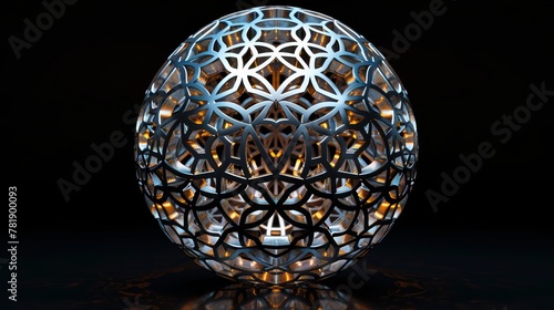 Abstract Geometric Shapes  A 3D vector illustration of a sphere