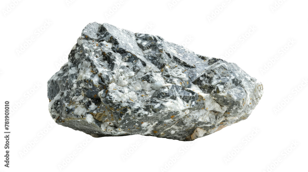 Single Granite Rock on White Background Single Granite Rock on White Background
