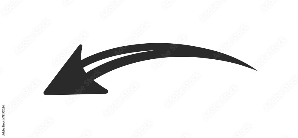 Simple black arrow icon a curved arrow pointing PNG on a transparent background Simple black arrow icon a curved arrow pointing PNG on a transparent background