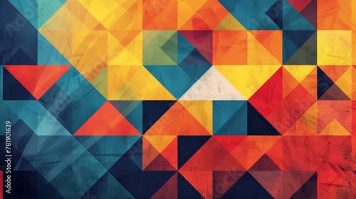 Geometric Patterns: A vector illustration showcasing a series of overlapping triangles