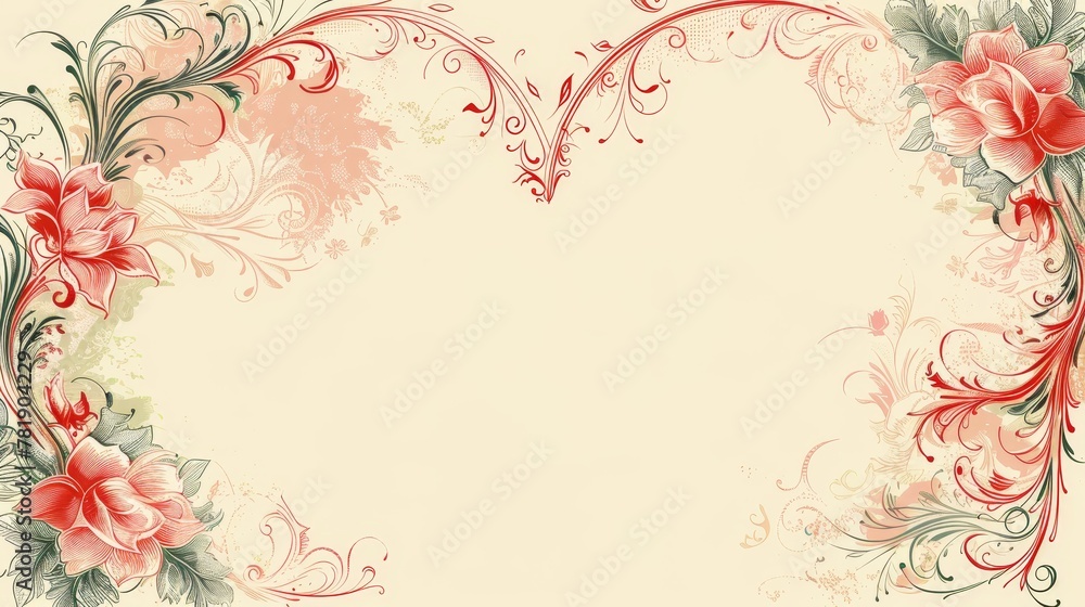 Wedding Borders: A vector illustration of a heart-shaped border