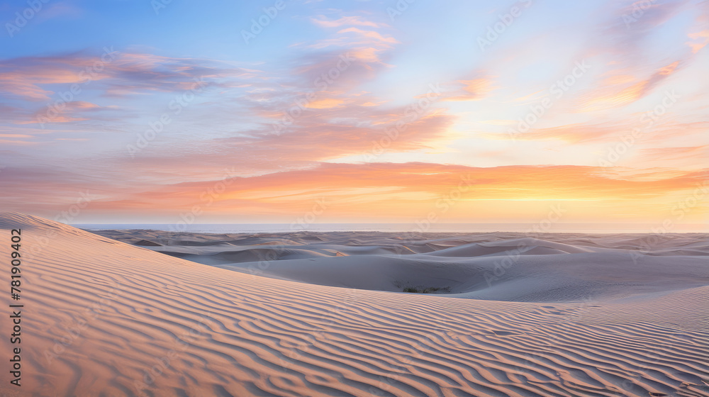 Serene Desert Sunset Panorama