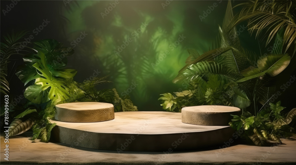 Jungle Night Product Display Podium Jungle Night Product Display Podium