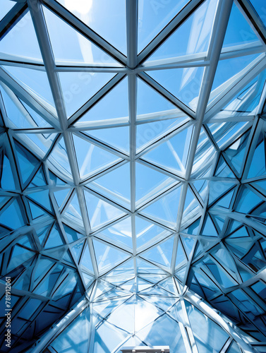 Geometric Design of Contemporary Glass Ceiling