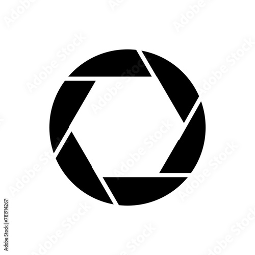 Camera Shutter icon vector. Camera lens illustration sign. diaphragm petals symbol or logo.