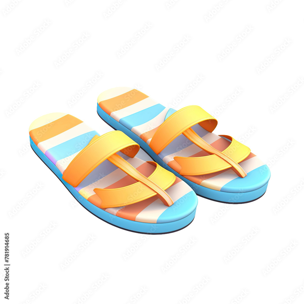 Beach flip flop, isolated on blank background. Beach flip flop, isolated on blank background.