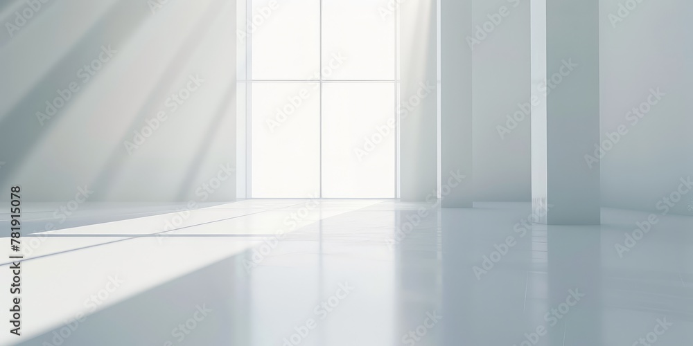 Bright Minimalist Office Space with Sunlight Bright Minimalist Office Space with Sunlight